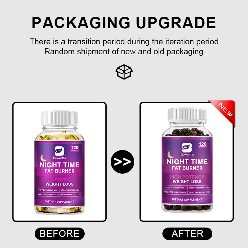 BEWORTHS Night Slimming Fat Burning Capsules Support Weight Loss Appetite Suppression Powerful Boost Metabolism for Men and male