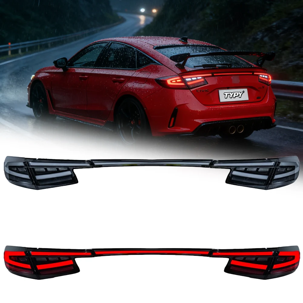 

Фары TYPY для Honda Civic 11-го поколения (хэтчбек) 2023-2024, светодиодные проекционные задние фонари, дневные ходовые огни, автомобильные аксессуары