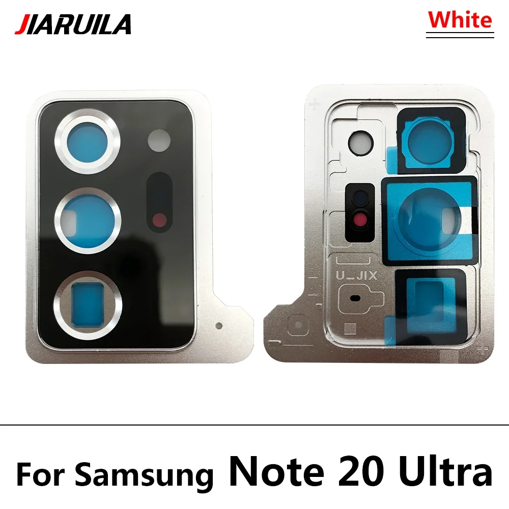 NEW Tested Repair Replace For Samsung Note 20 / Note 20 Ultra Housing Back Rear Camera Glass Lens with Cover Frame Holder