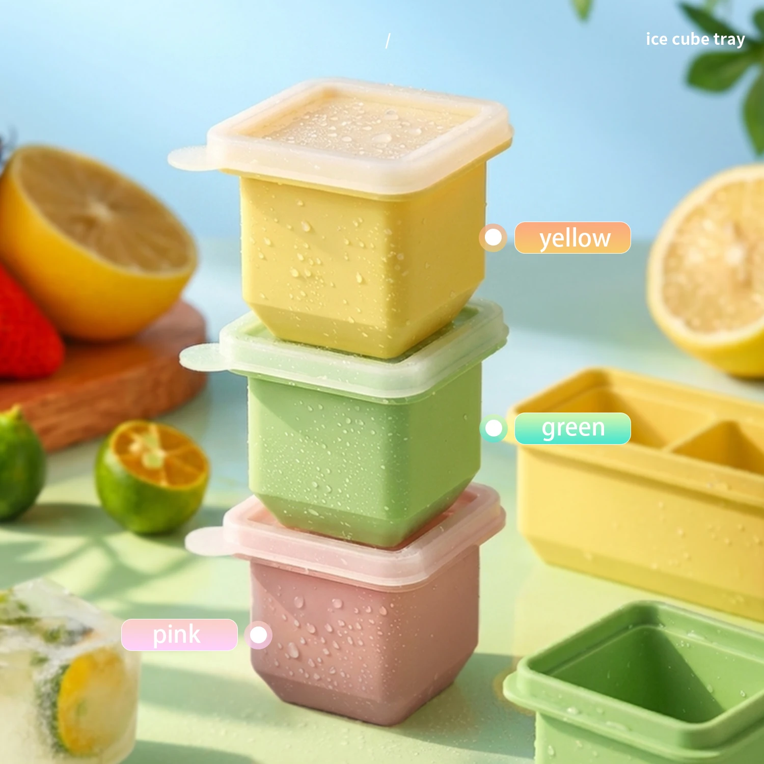 1-3 Grid Creative Ice Cube Maker Square Ice Cube Mold Reusable mini Ice Cube Mold Whiskey Beverage Freezing Gadget Kitchen Tools