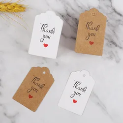 Kraft Paper Tags Thank You Cards Gift Present Hang Tag Wedding Birthday Party Packaging Decoration Supplies Garment Tags 5x3cm