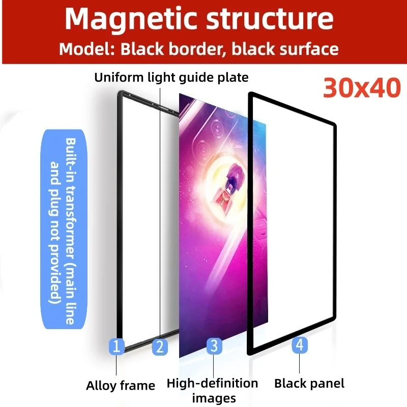 Magnetic Suction Ultra-thin Light Boxes Advertising Billboards Digital Display LCD Touch Screen Is Suitable for The Retailer