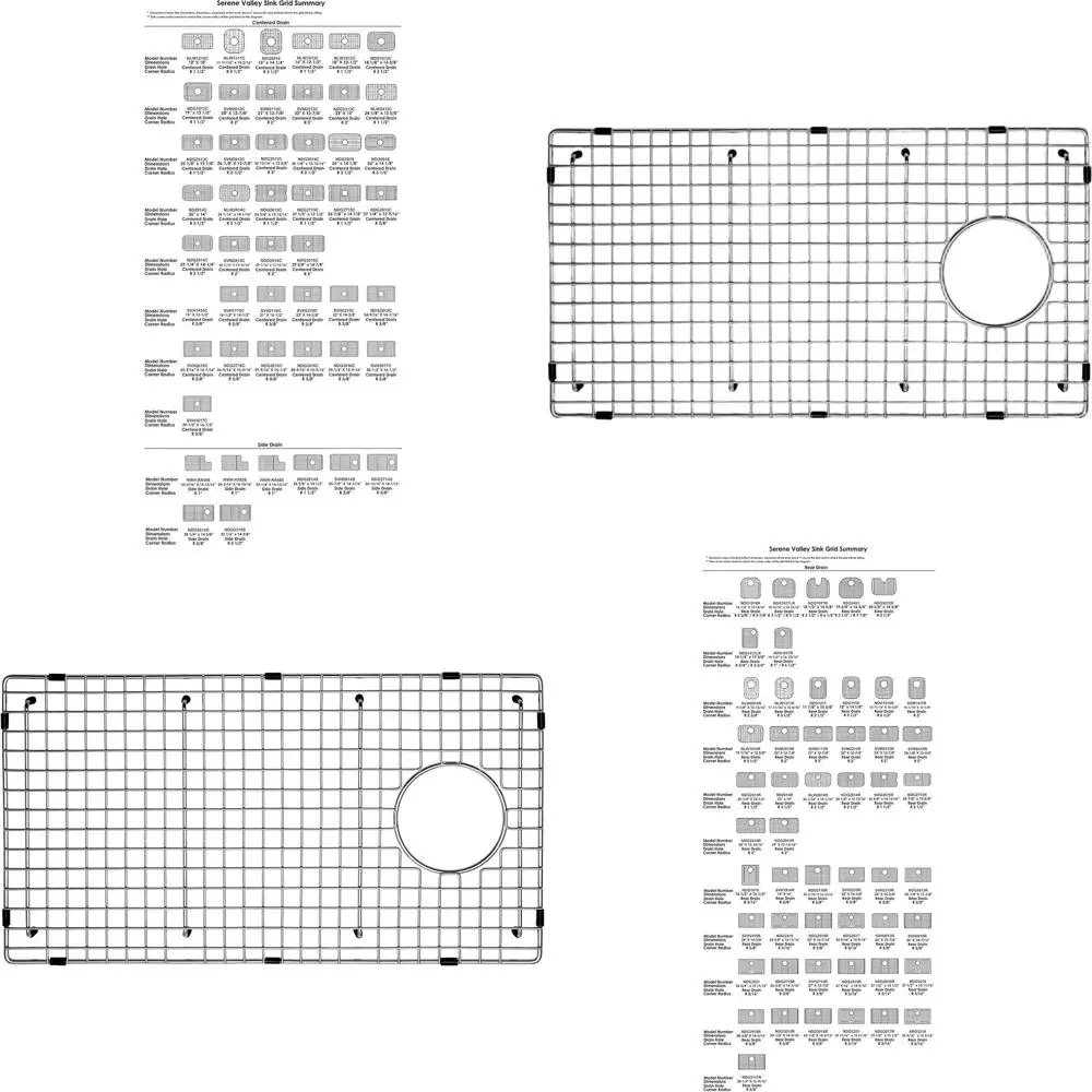 

Corner Drain Grid 25-7/8 x 14-1/16, Radius 3/8, Side Drain Model SVH2614S