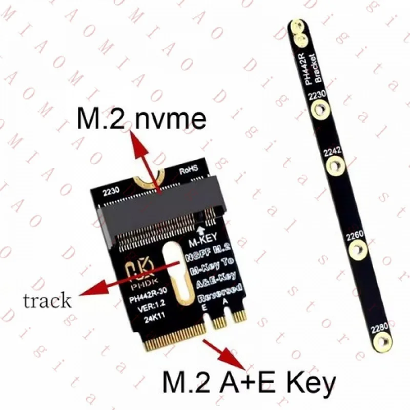 FR   M2KEY A or E to M2 NVME reverse plug NGFF to KEY-M expansion slot WIFI interface
