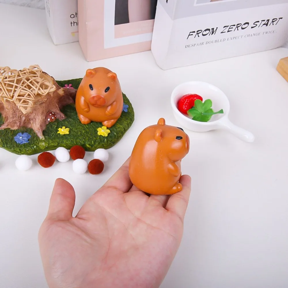 Soft Capybara Squishy Toy Sticky Party Favors Gifts Squeezing Toy Stress Relief Pinching and Decompressing Toy For Adult Kids