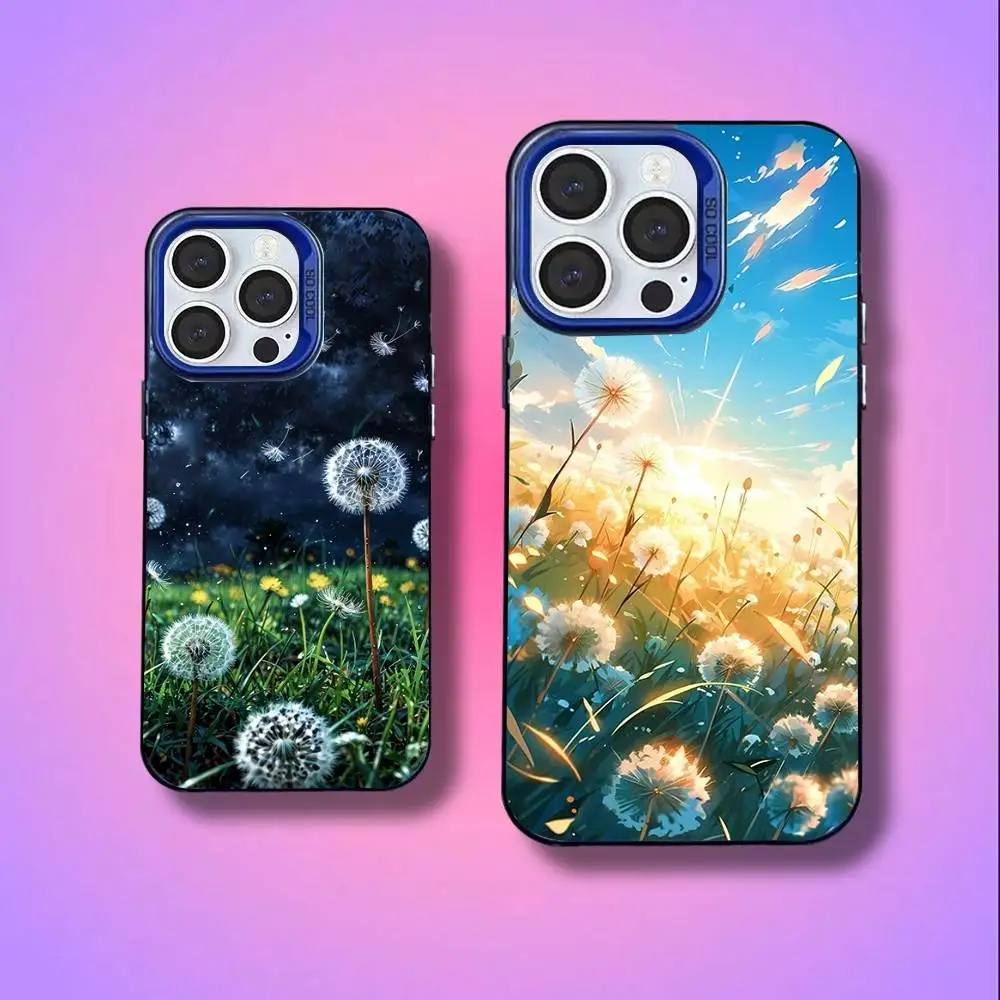 

Dandelion Art For iPhone 17,16,15,14,13,12,11,Mini,Pro,E,SE4,XS,MAX Blue Candy Matte Cover