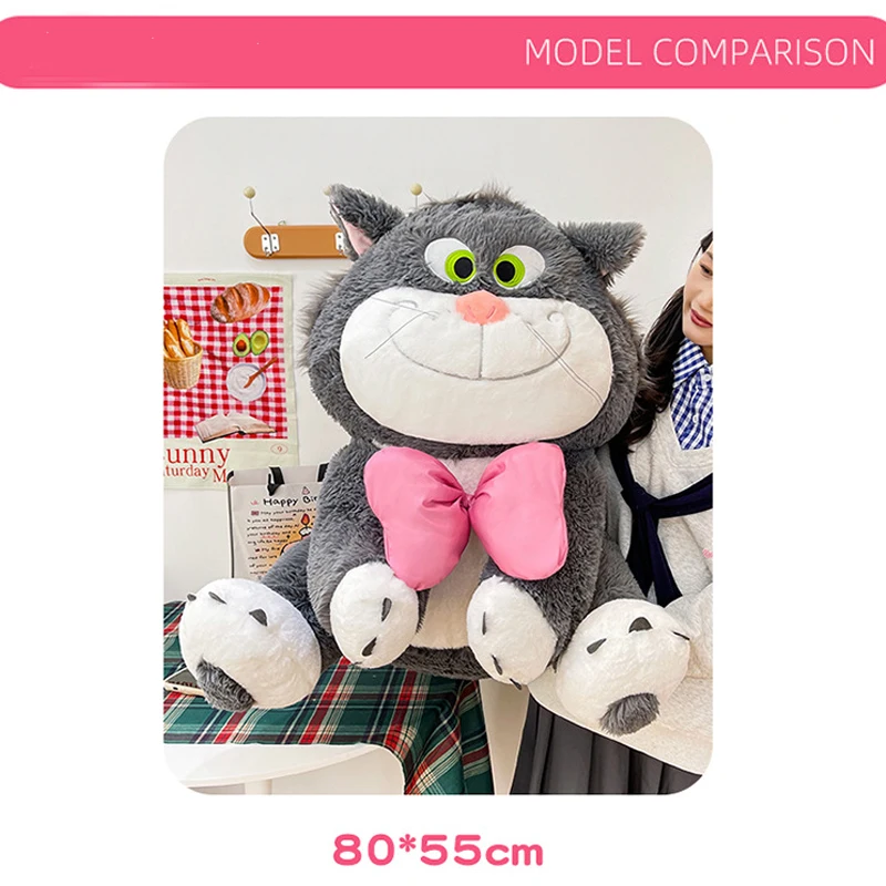 Pluszaki Kot Lucyfer Disney The Aristocats 30-80cm, pluszowe zabawki z kreskówek, anime, poduszka urodzinowa, lalka, wypchany prezent dla dzieci na Boże Narodzenie