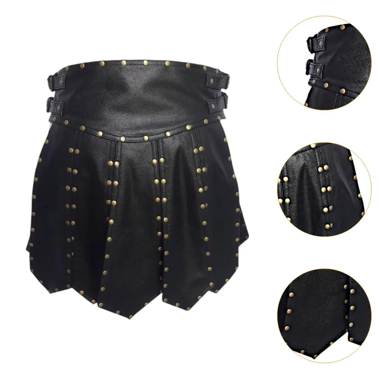 رجل القرون الوسطى بو الجلود تأثيري النقبة قابل للتعديل فائدة تنورة المحارب الاسكتلندي زي للحزب المرحلة كرنفال صور الدعائم #5