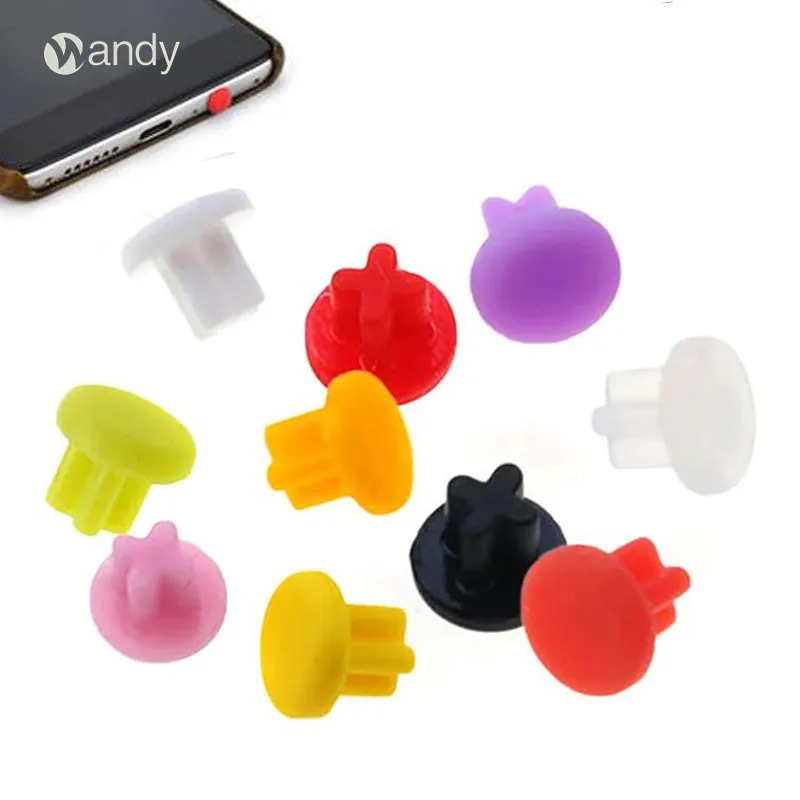 3.5mm Silicone Earphones USB Dust Plug Audio Interface Laptop Computer Dustproof Silicone Waterproof Dustproof Colored Cover