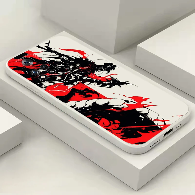 الصينية الإلهية التنين قضية الهاتف ل Xiaomi Redmi 13C 5G 12 12C 10X 10C 10 9 9A 9C 9AT 8 8A السائل سيليكون الظهر