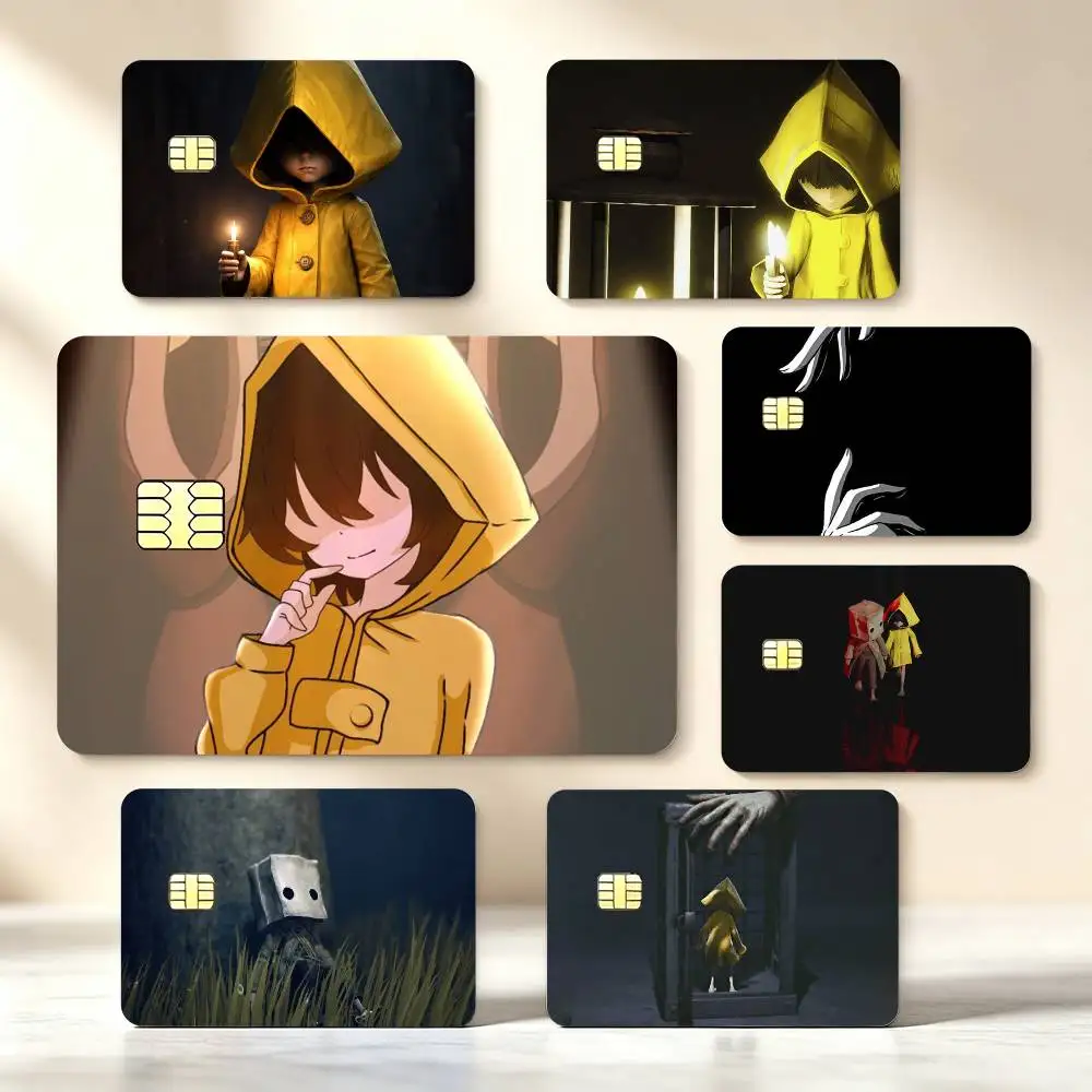 G-Game L-Little N-Nightmares High‑Res Game Chip Decals Credit Card Mini Waterproof Vinyl Ornament Useful Gift