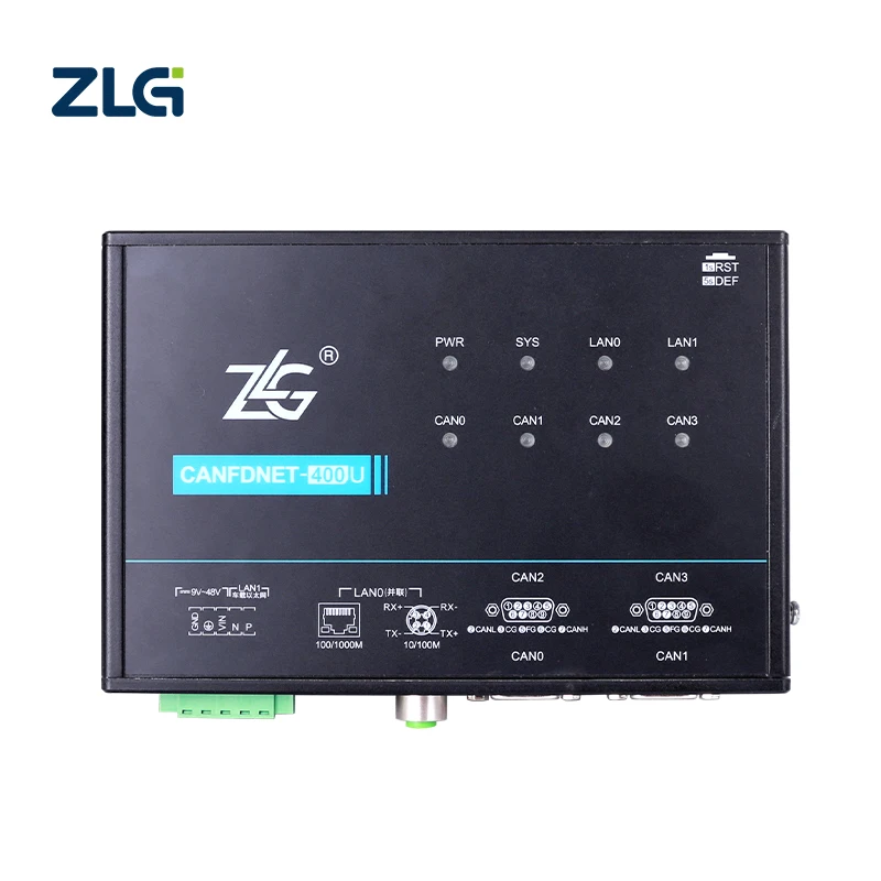 

ZLG CANFDNET-400U 4-канальный преобразователь Ethernet в CAN FD 1000BASE-T1 автомобильный адаптер