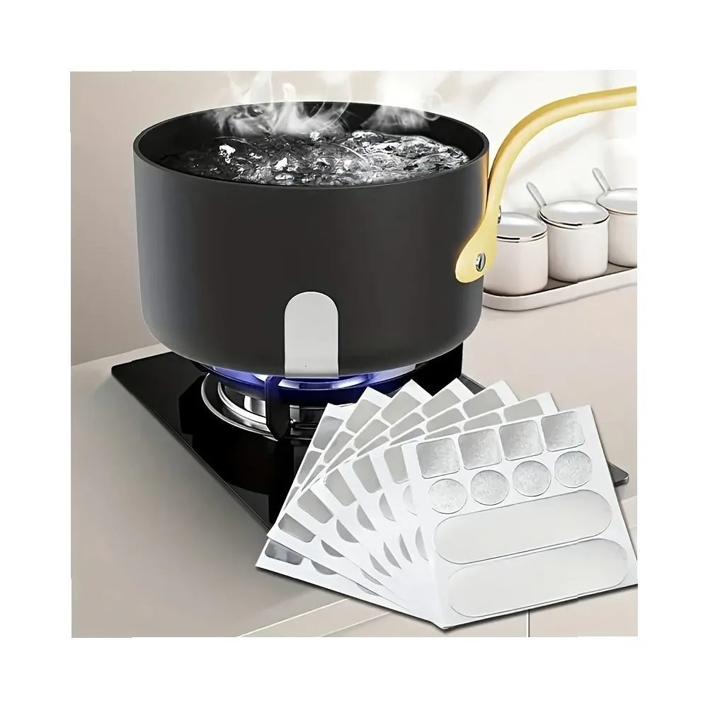 8Pcs Multi-Purpose Aluminum Foil Tape for Pot & Bucket Crack Repair, Stainless Steel Stove Adhesive Patches, Extra