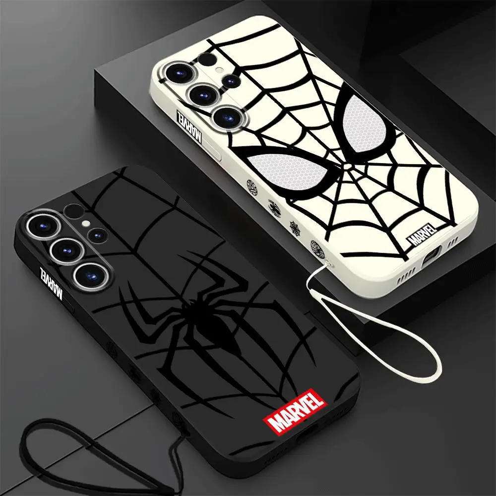 Marvel spiderman cool Phone Case for Samsung Galaxy S22 Plus S24 Ultra S20 FE S23 Ultra 5G S21 S24 Square Liquid Cover