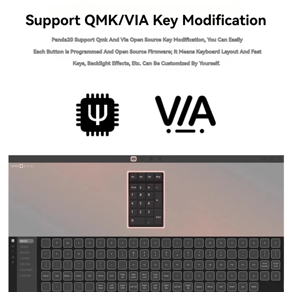 Panda20 v2 kit de teclado numérico sem fio tri-modo junta hot-swap rgb personalizado cnc alumínio escritório jogos teclado mecânico via