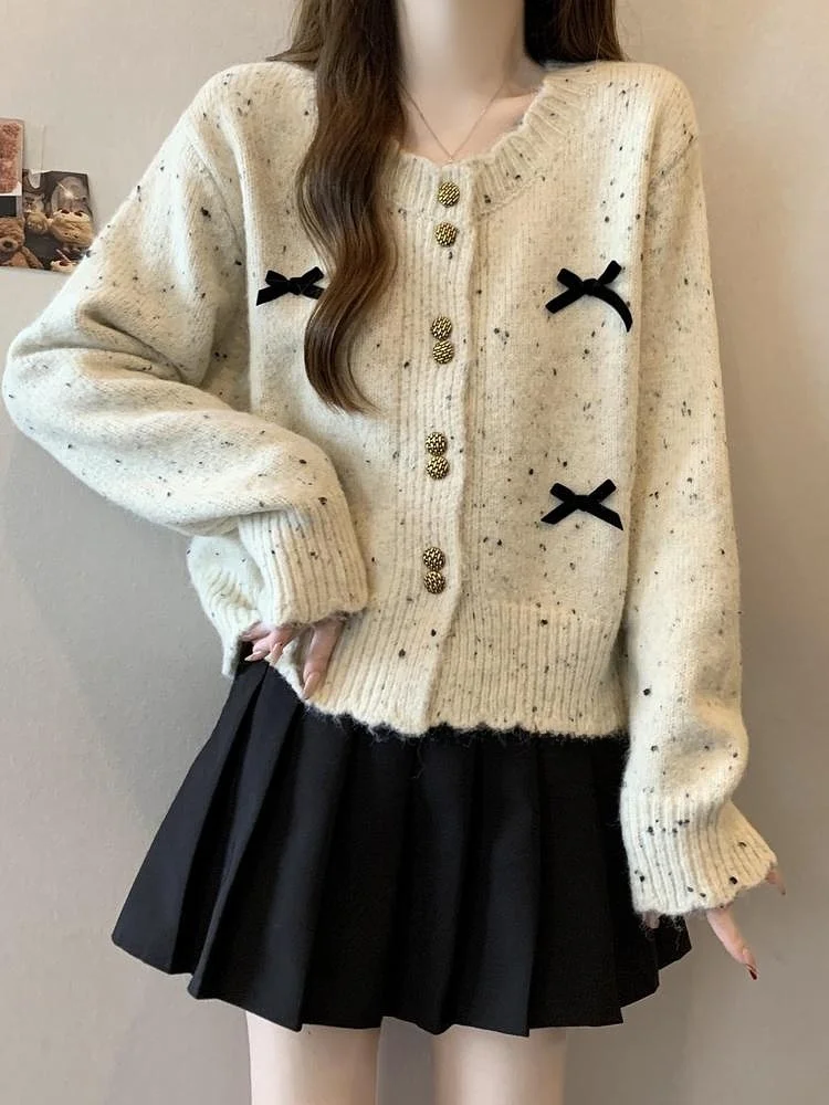 Koreanische Sle Chic ort Strickjacke frauen Herbst Winter Neue Große Größe Fett MM Knoten Pullover Mantel Heißer Feuer Beau