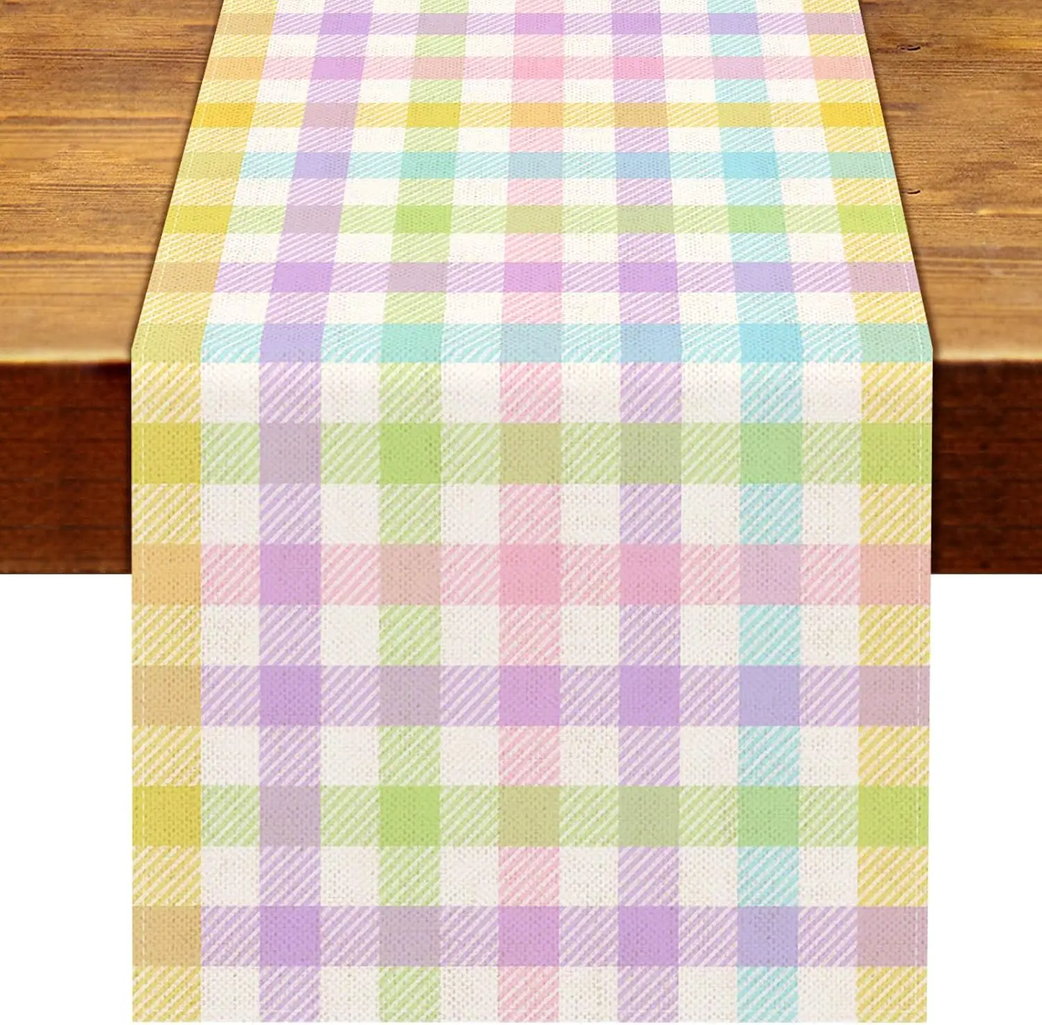 Fall Thanksgiving Buffalo Check Plaid Linen Table Runner Farmhouse Holiday Wedding Party Decor Washable Dining Room Table Decor