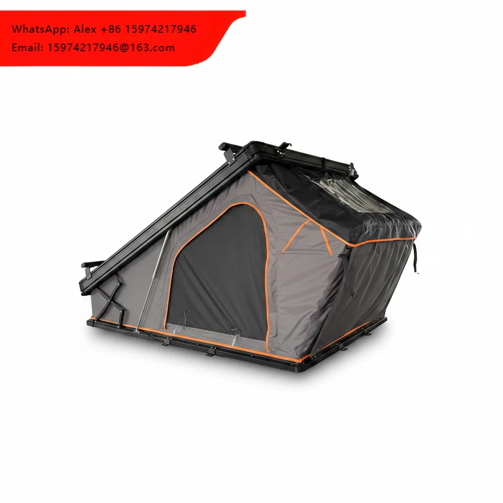 Ultra-Slim Aerodynamic Aluminum Hard Shell Rooftop Tent Lightweight Quick Automatic Open Car Roof Tent For SUV 4WD Adventure