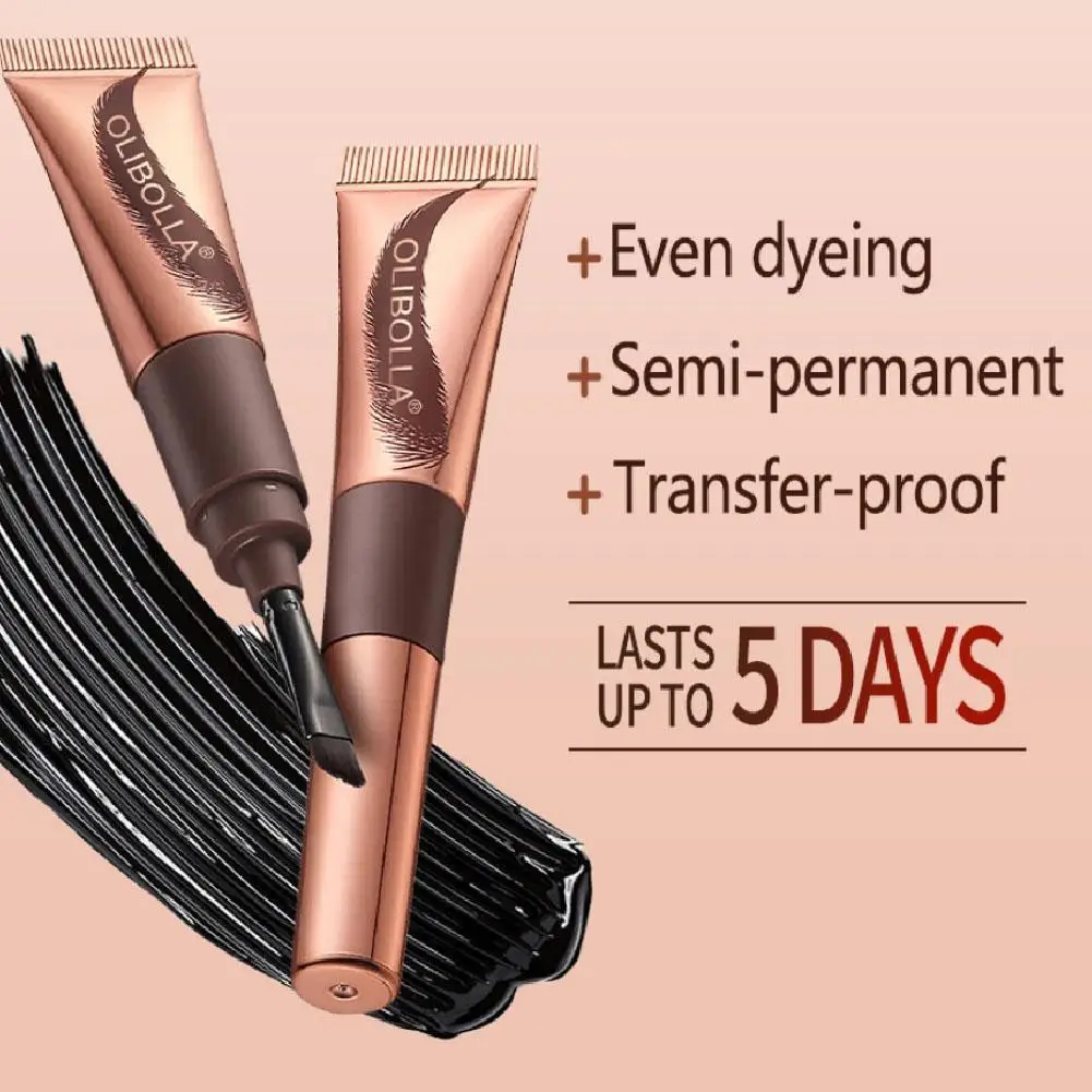 กันน้ํา Peel-off Eyebrow Enhancers แต่งหน้าสีดําธรรมชาติง่ายสีน้ําตาลเจล Lasting Brow สวมใส่ Tint Brow Eyebrow Dye Tattoo Y3G6