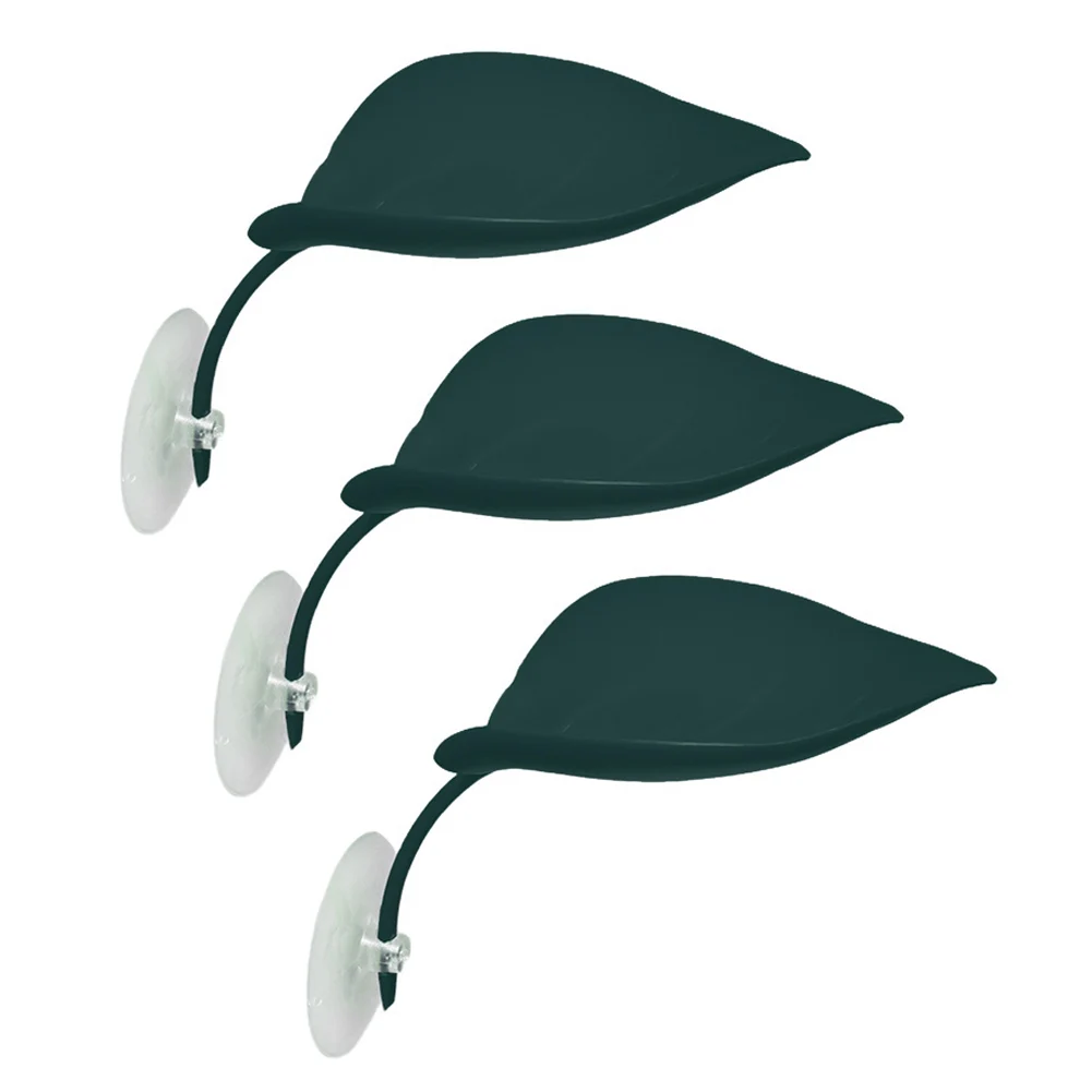 Turtle Basking Platforms 3PCS Leaf Shape with Suction Cups for Aquarium and Terrarium Reptile Tank Accessories