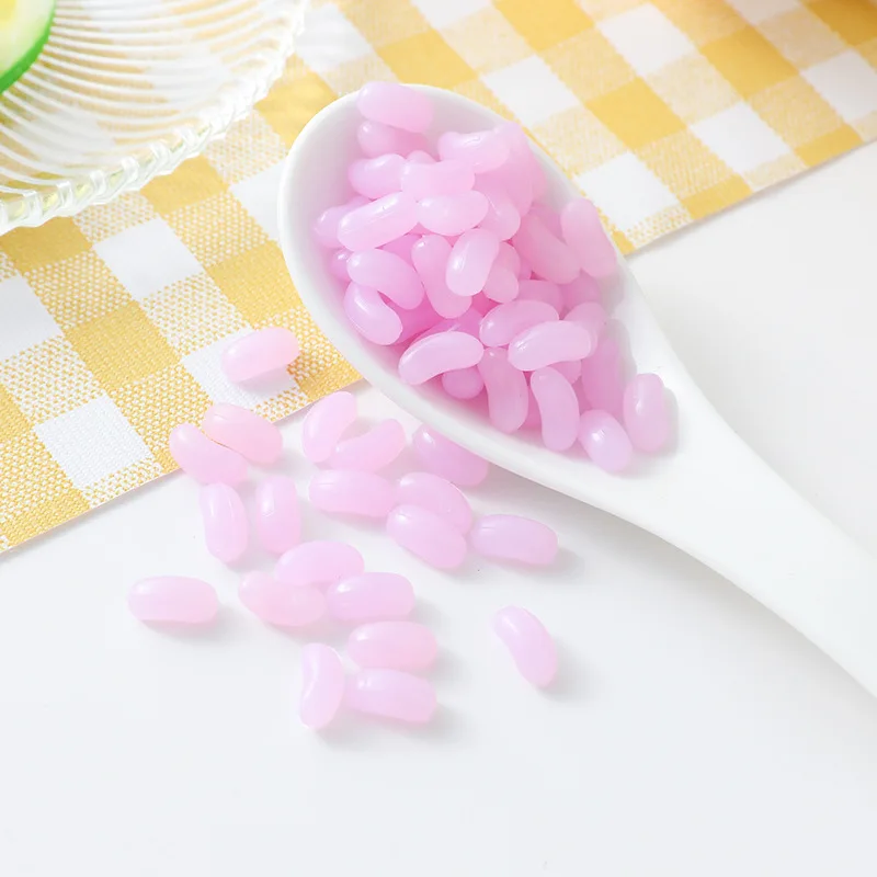 Kawaii Jelly Bean Candy Cabochon, schönes Puppenhaus, gefälschte Süßigkeiten, Basteldekoration, 50 Stück/Lot – Detail 11