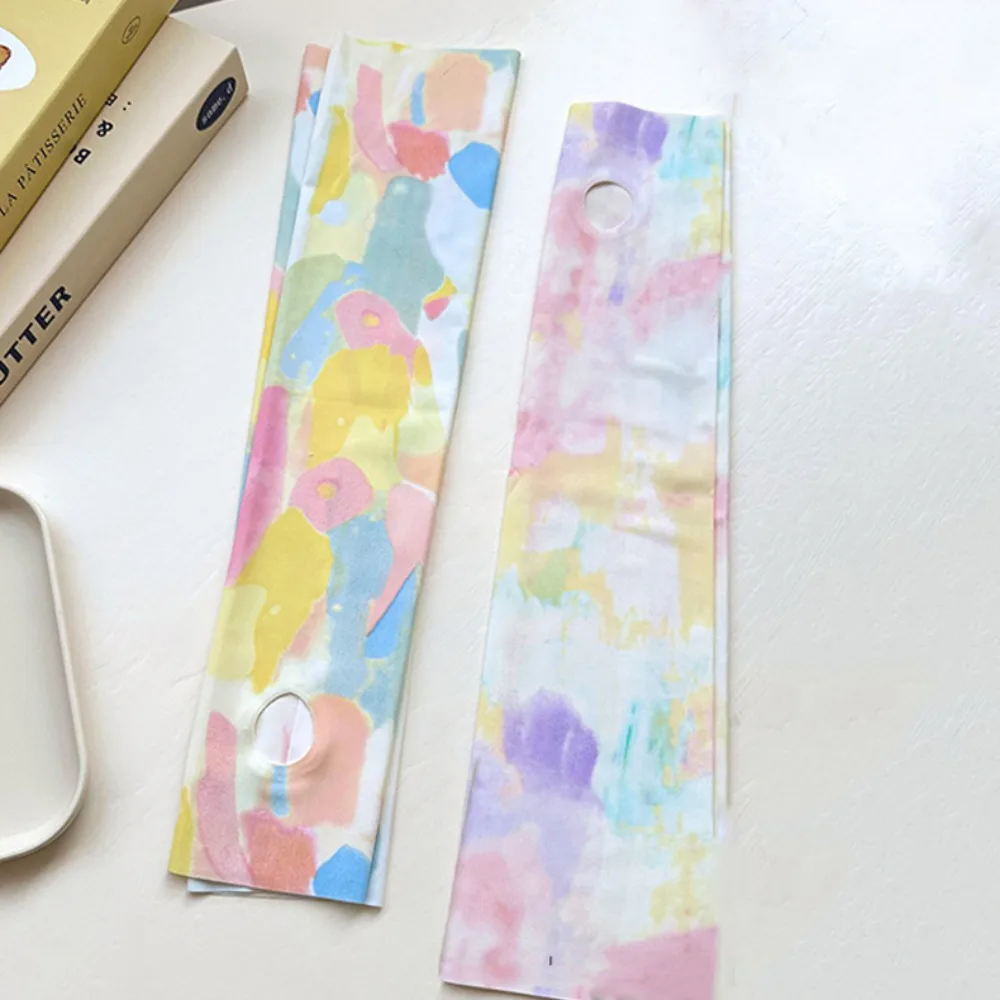 

Elastic Colorful Girl Ice Silk Sleeves Seamless Loose Sunscreen Sleeves Sun Protection Ins Cycling Arm Sleeve Driving