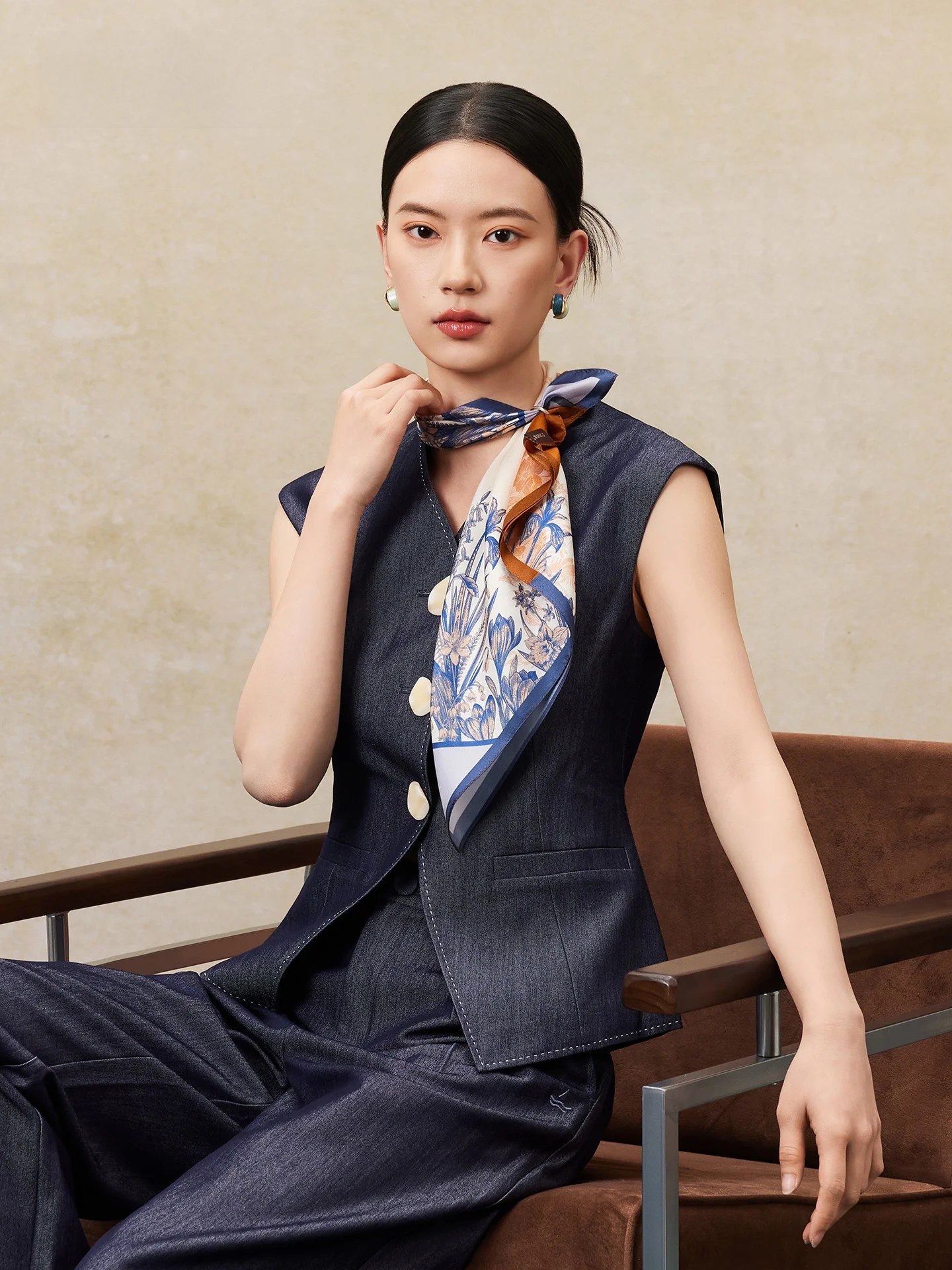 Echarpe-en-soie-authentique-imprimee-shanghai-s-petit-carre-pour-maman-femme-d'affaires-nouvelle-collection-printemps-ete