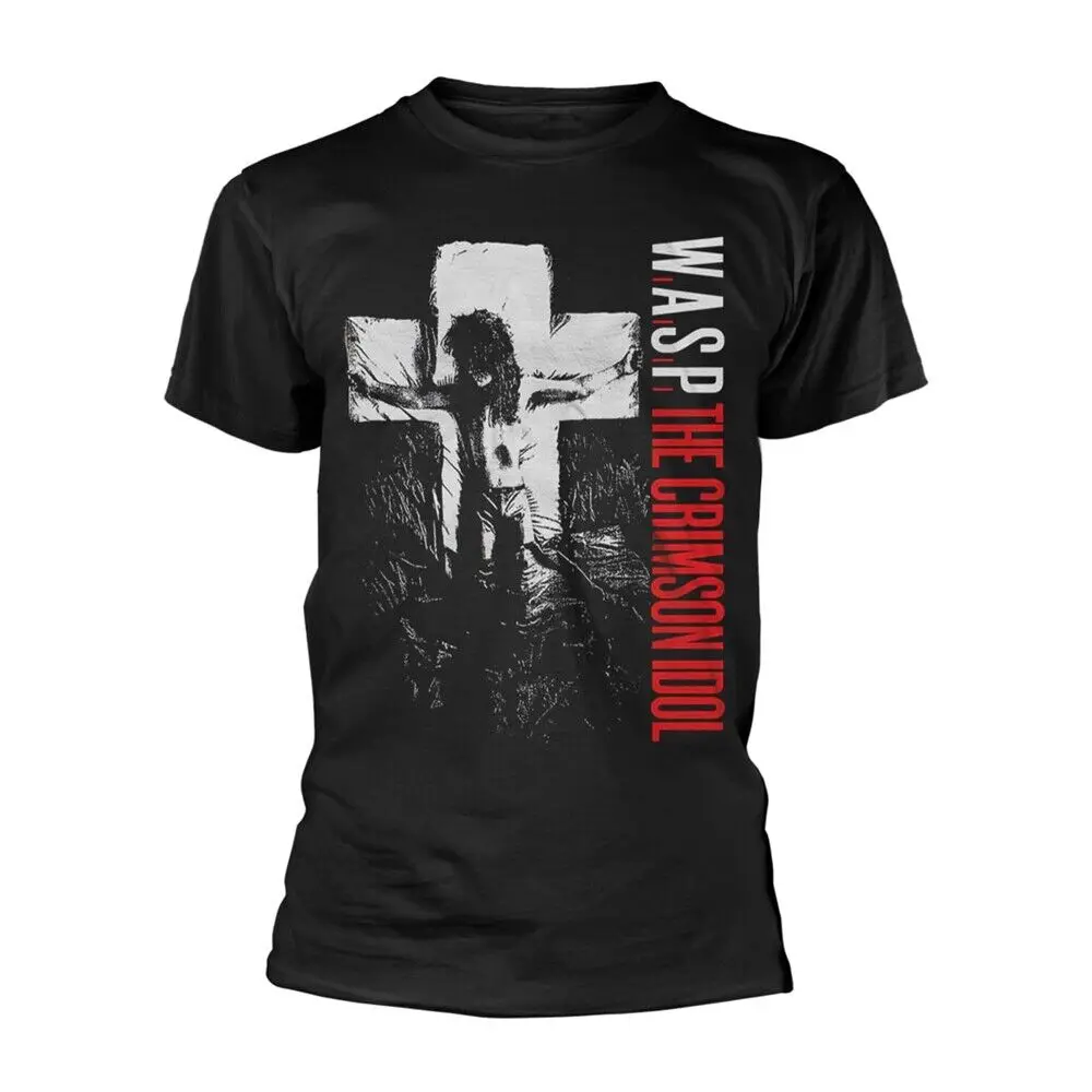 W.A.S.P. -Черная малиновая футболка IDOL, маленькая Высококачественная футболка из 100% хлопка с коротким рукавом