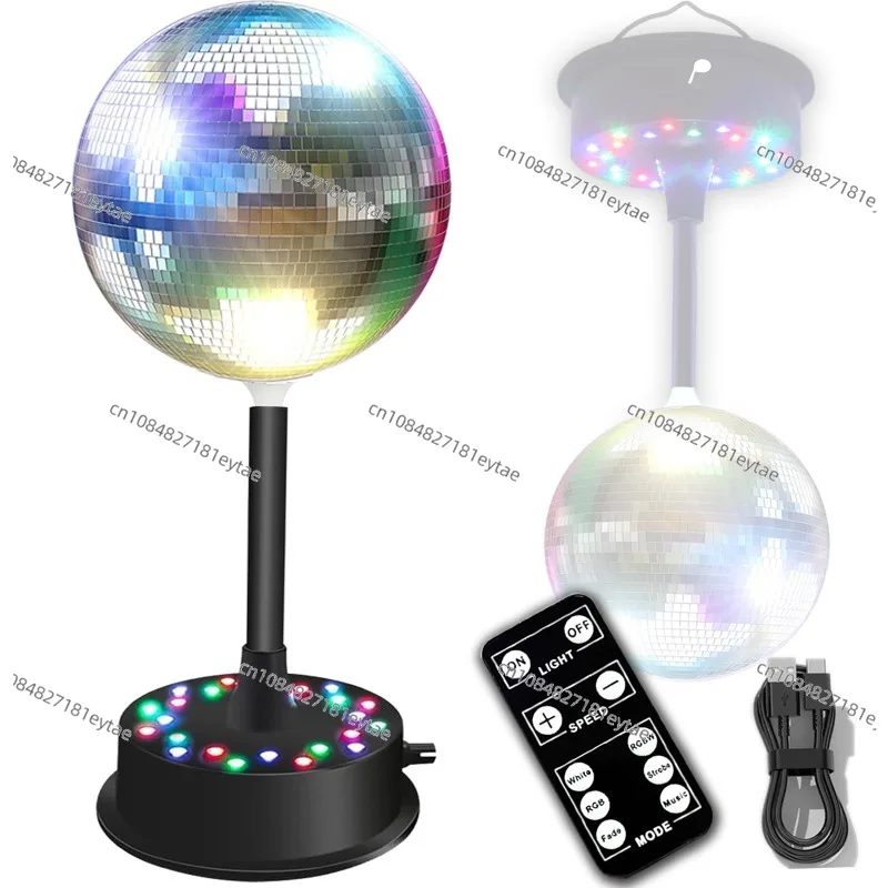 Upgraded remote control glass ball, disco rotating ambient light