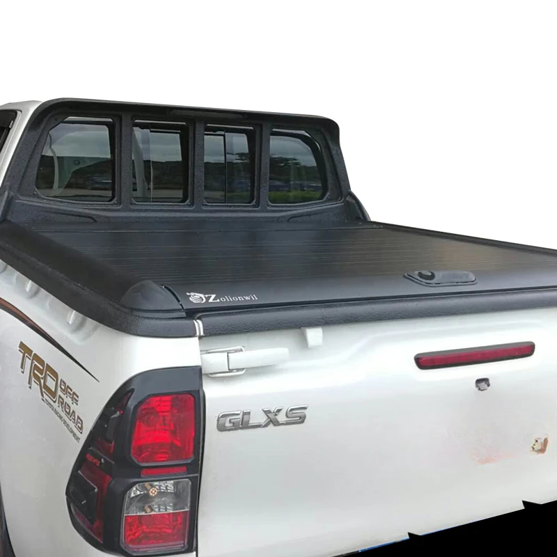 

Zolionwil Aluminum Hard Retractable Truck Pickup Bed Cover for Hilux Revo Rocoo Vigo Tundra Tacoma V6 V8 4WD