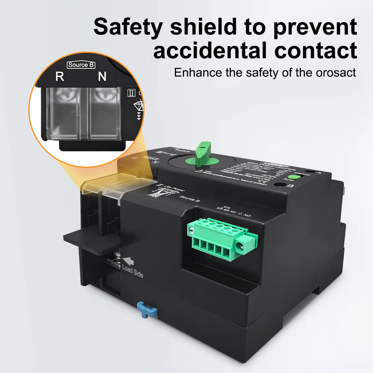 TOMZN DIN-Schiene 3 Phasen für PV 2P3P4P 63A 100A 125A 230V Dual Power Automatic Transfer Elektrischer Wahlschalter unterbrechungsfrei