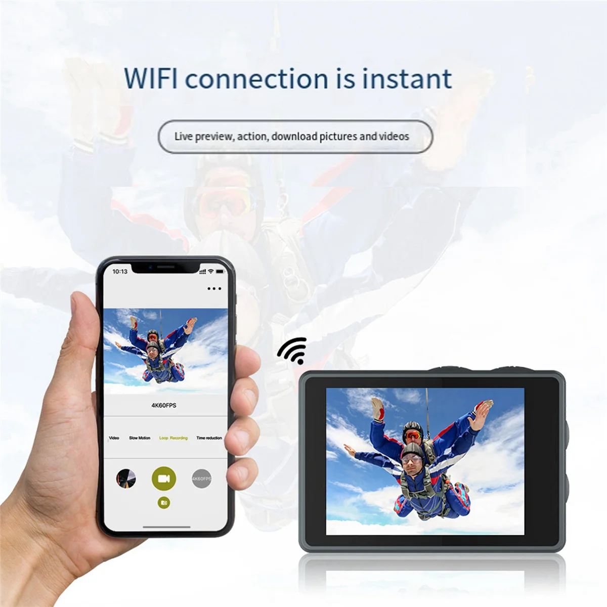 

SCYA WiFi Anti-Shake Action Camera 5K 30FPS Dual Screen 170° Wide Angle 30M Waterproof Sport Camera with Remote Control