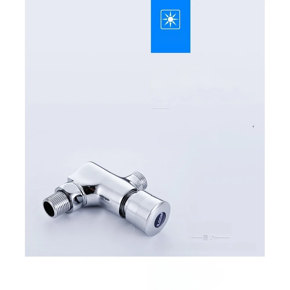 Copper Manual Flush Valve for Toilets Solid Cast Construction with Smooth Electroplated Finish and Ergonomic Handle