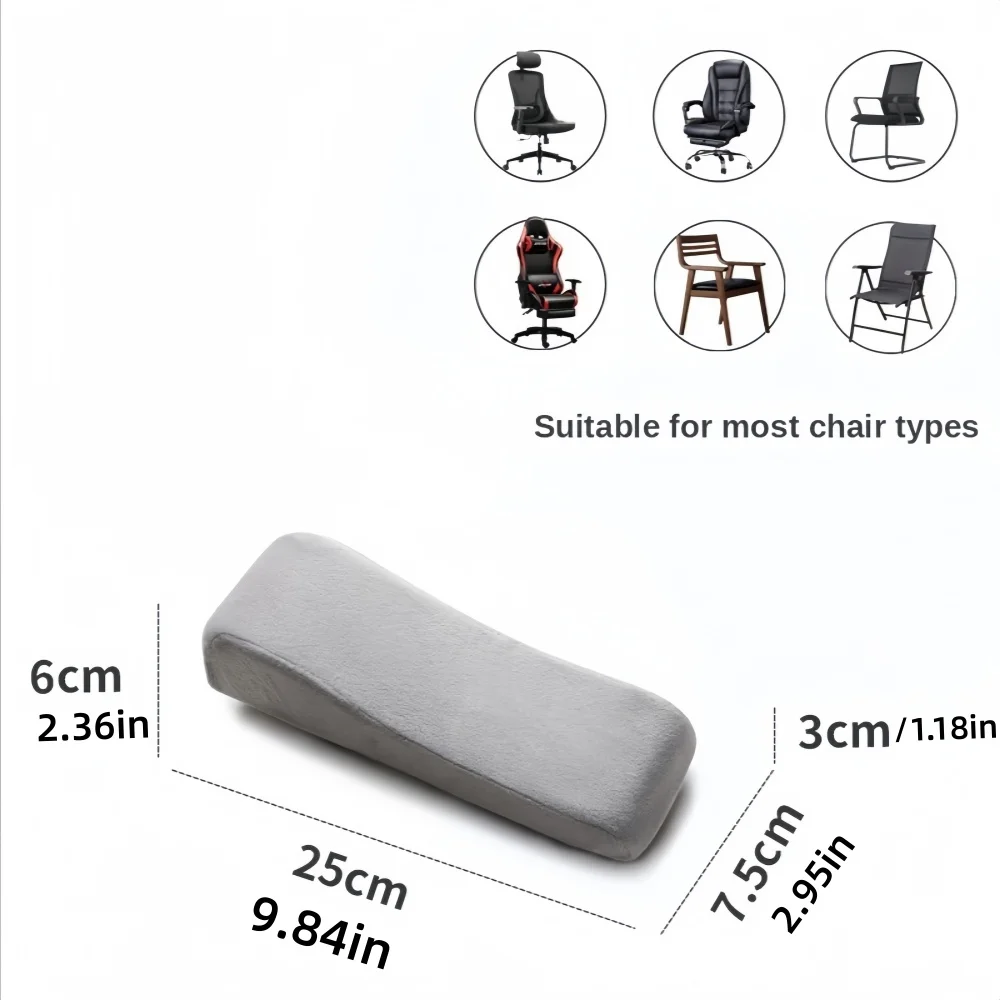 1pc Office Chair Armrest Pad Elbow Pillow Comfortable Support Cushion Memory Foam Inner Cushion for Home Office Game Chair