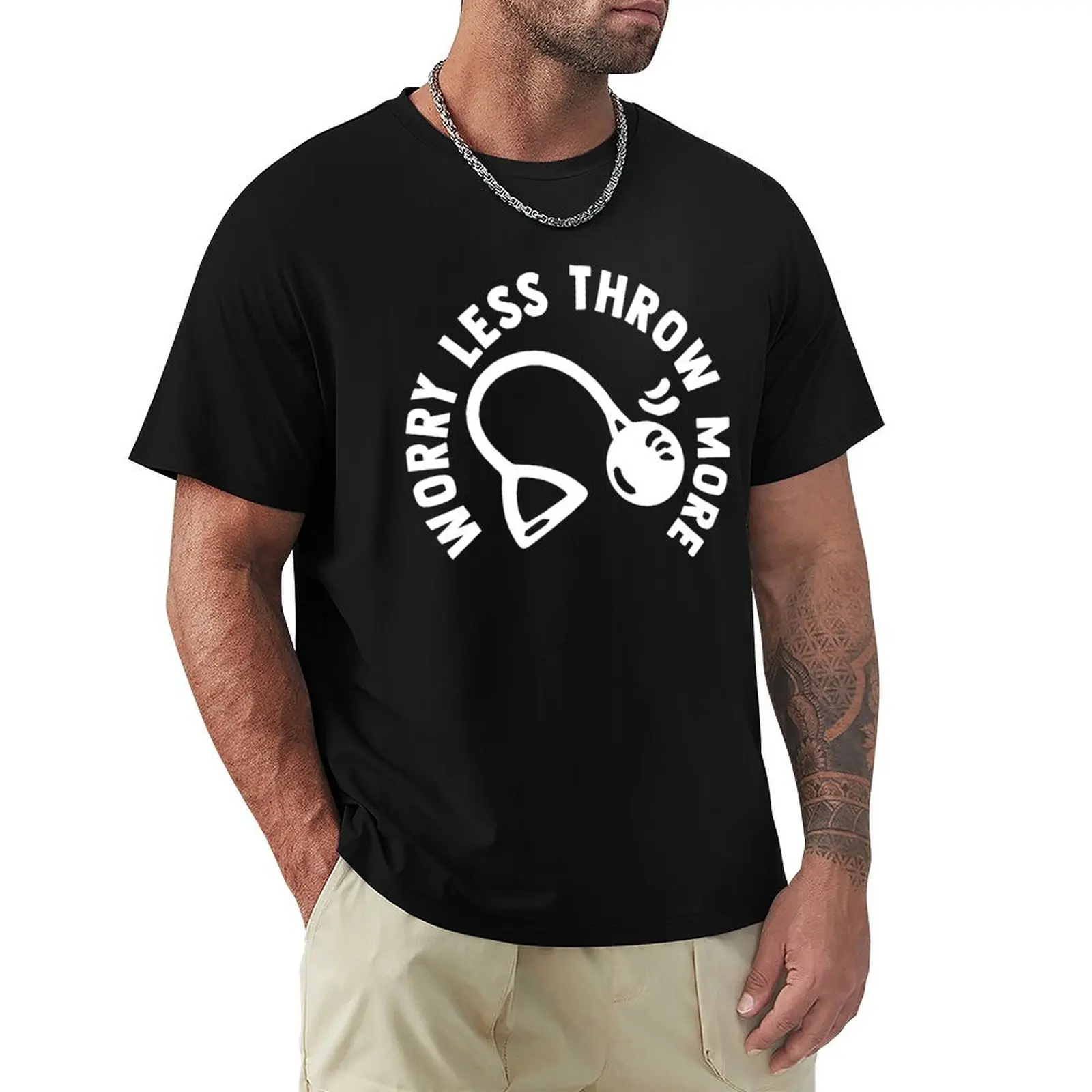 Worry Less Throw More Hammer Throw Ball Hammer Throwing T-Shirt Basic Regular Fit Casual T-Shirt