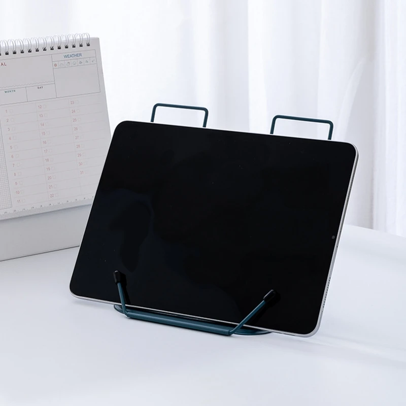 Portable Book Holder Adjustable Reading Rest Recipe Cookbook Stand Cell Phone Stand for Cookbook Textbook Tablet Holder