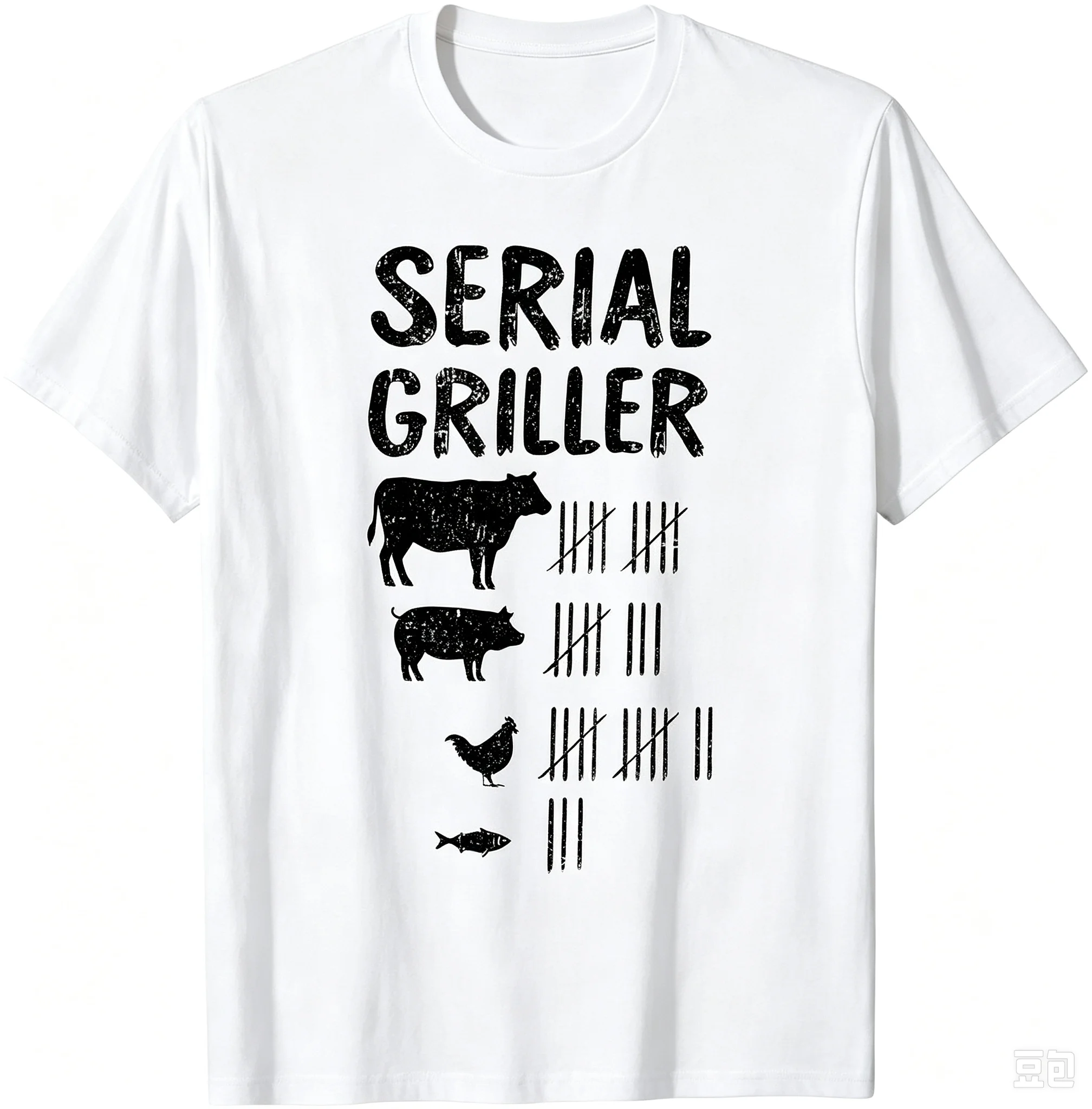 Serial Griller Funny BBQ Grilling Graphic T-shirt Unisex Summer Oversized Cotton Short Sleeve Tee Barbecue Cookout Casual Tops