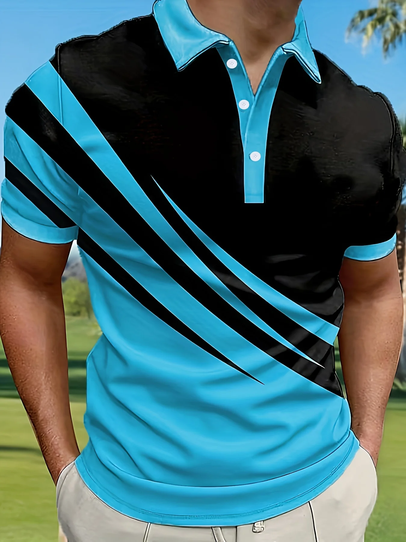

2025 New European American Men's Polo Collar Shirt 3D Digital Printed Loose Casual Men Short sleeve T-shirt Fashion Oversize Top