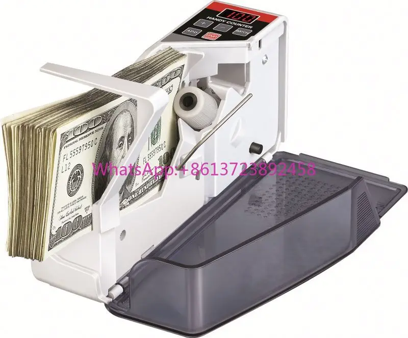 

Portable Mini Money Counting Machine Bill Cash Banknote Counter Count Well USD ARS EUR INR Handy Counting Bill Counter Machine