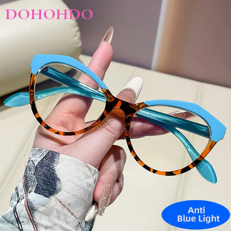

Popular Brand Designer Trendy Retro Cat Eye Blue Light Blocking Glasses Women Men Optical Spectacle Protection Computer Eyeglass