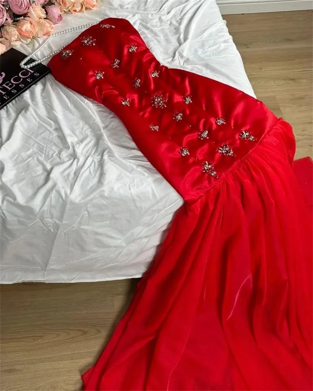 Customized Retro Exquisite Strapless Mermaid Beading S Formal Occasion Gown вечернее платье женское   luxury