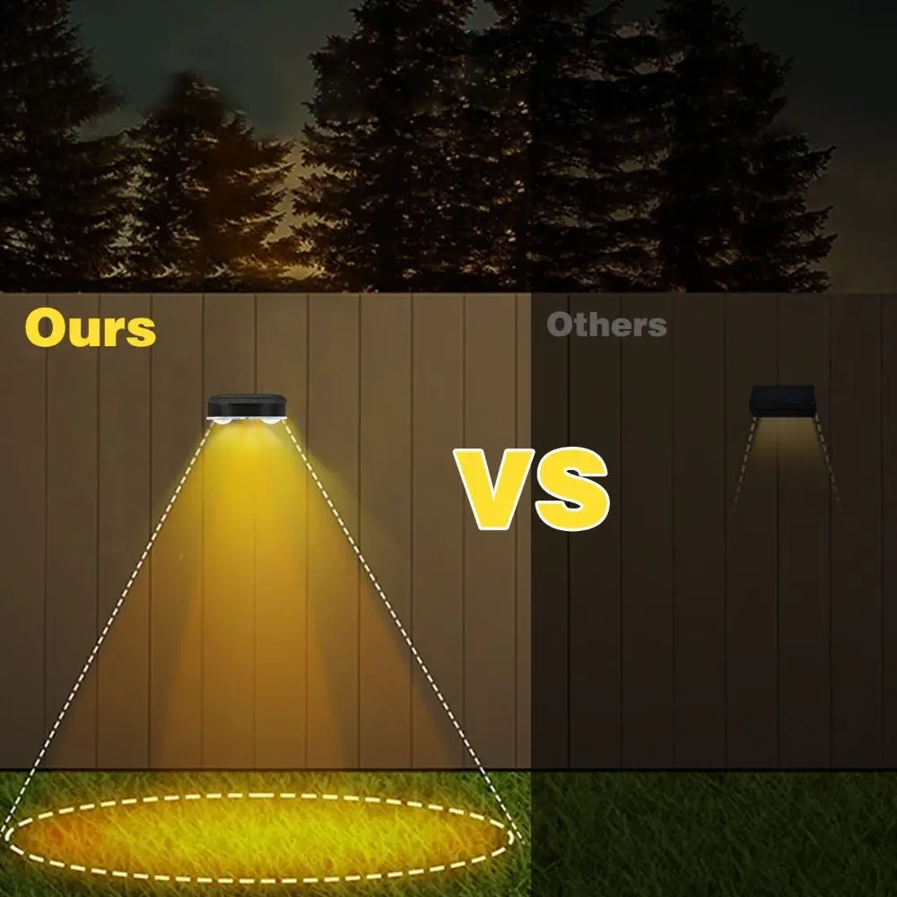 Waterproof Solar Wall Light Energy-Saving Wall-Mounted RGB Wall Light Gradient Glow High-Efficiency Solar Panel