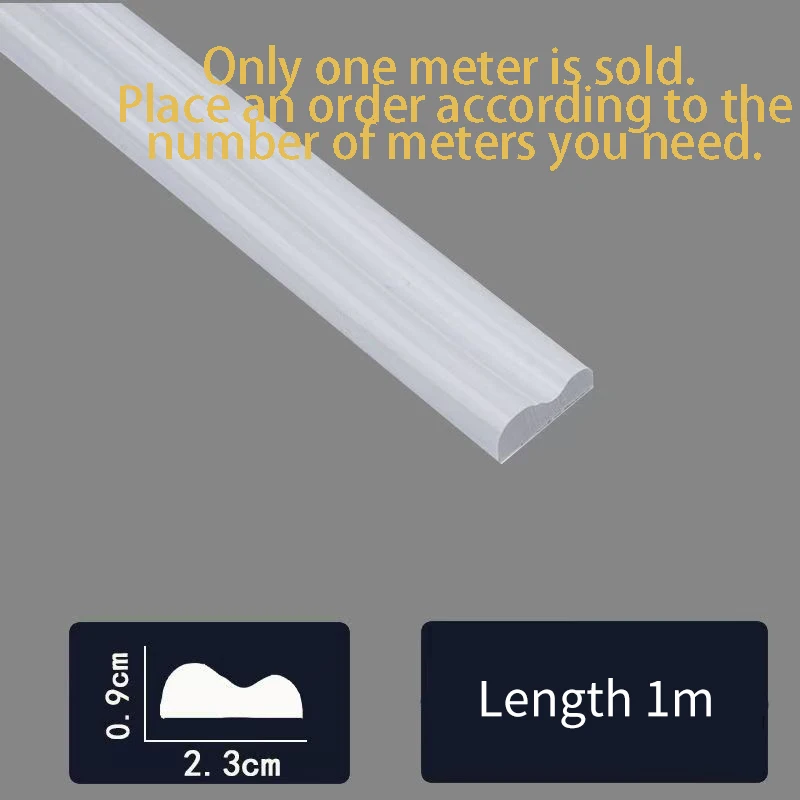 1 Roll of Elegant Self-Adhesive PVC Decorative Strip - Flexible and Bendable, Suitable for Walls, Floors and Cabinets, 3.3 Feet