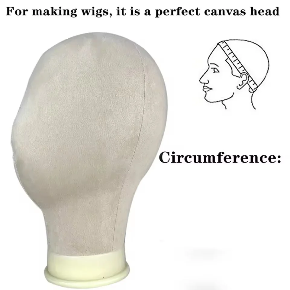 21-23 بوصة قماش كتلة رئيس عارضة أزياء شعر مستعار رئيس المعرضة رئيس شعر مستعار عرض التصميم رئيس
