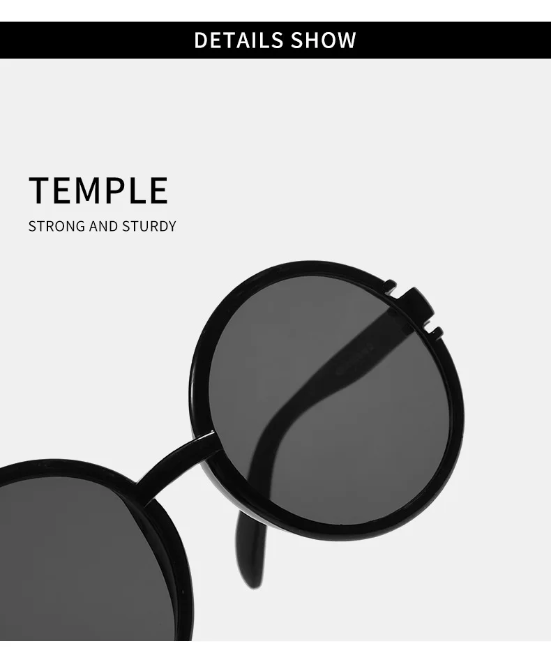 Vintage Runde Sonnenbrille für Damen und Herren, kreisförmige Sonnenbrille, ovale Sonnenbrille für Damen und Herren – Detail 3