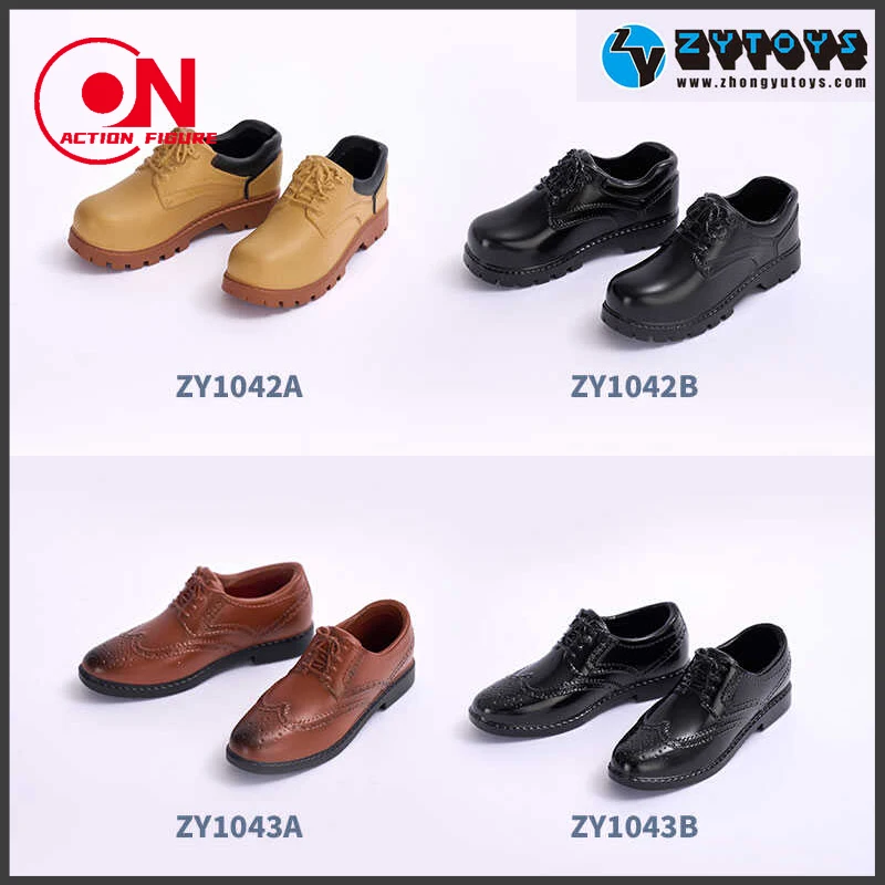 ZYTOYS 1/6 ZY1042 ZY1043 Male Work Shoes Hollow Shoes Model Clothes Accessories Fit 12'' Soldier Action Figure Body Dolls