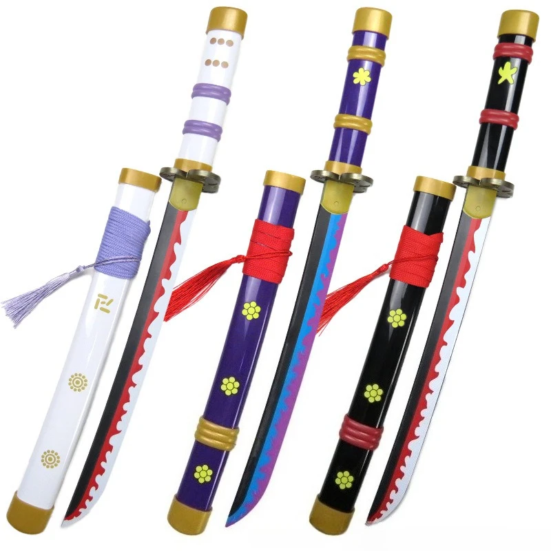 42 センチメートル/16.53 インチアニメゾロ刀剣モデルサムライ小道具コスプレ周辺機器木製鞘付きコレクタブル装飾品男の子のおもちゃ
