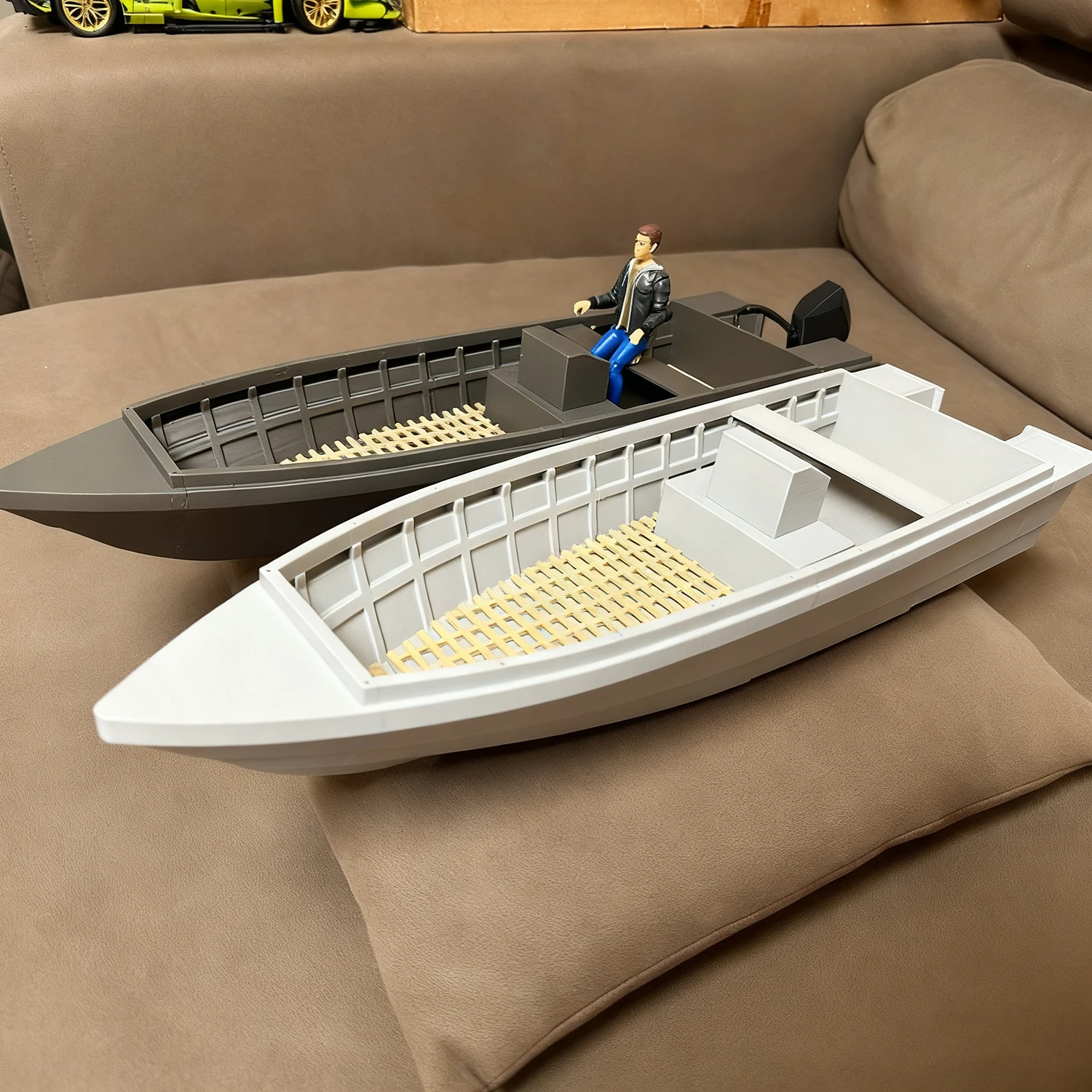 Navi RC 62 cm con motore fuoribordo per barche senza spazzole Barca telecomandata di grandi dimensioni Stampata in 3D che forma RC Schiffe Model RTR Nave giocattolo