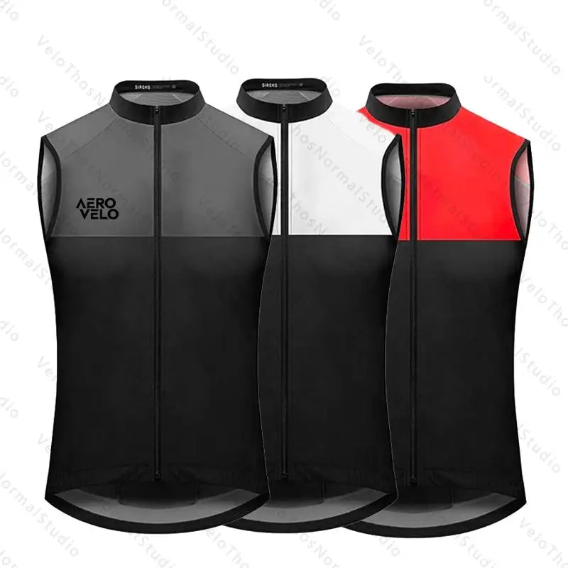 Men's Cycling Vest Run Vest Road Mountain Sleeveless Zipper 2026 AERO VELO Cycling Jersey Vests anf Short Gilet Windproof Sports