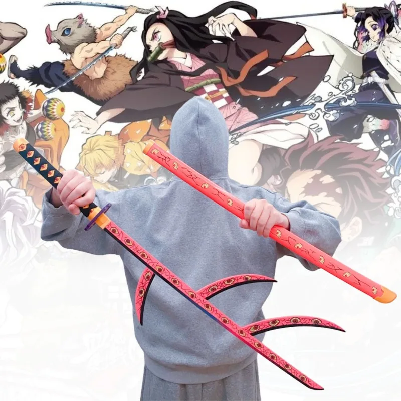 41in/104cm Demon Slayer Katana Anime Ninja Knife Demon Slayer Cosplay Prop Sword Real Size Samurai Sabre Japonesa Katana Sword